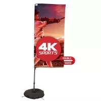 7' Streamline Rectangle Sail Sign Flag, 2-Sided, Scissor