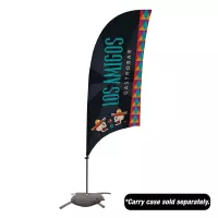 7.5' Value Razor Sail Sign Flag - 1-Sided with Cross Base