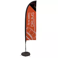 7' Elite Blade Nylon Sail Sign Flag, 1-Sided, Scissor Base