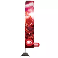 14.5' Streamline Rectangle Sail Sign Flag, 2-Sided, Scissor