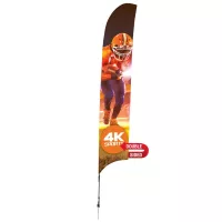 17' Streamline Razor Sail Sign Flag, 2-Sided, Ground Spike
