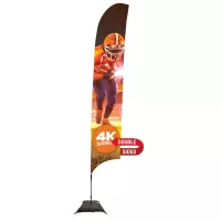 17' Streamline Razor Sail Sign Flag, 2-Sided, Scissor Base