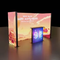 6.5'H Astra Plus Modular Booth Kit 1