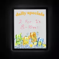 18"W x 23"H Luxe Glo Message Board