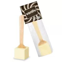 Hot Chocolate on a Spoon in Header Bag - Belgian White Chocolate