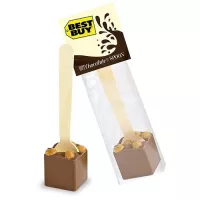 Hot Chocolate on a Spoon in Header Bag - Belgian Milk Chocolate with Salted Carmel