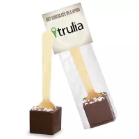Hot Chocolate on a Spoon in Header Bag - Belgian Dark Chocolate with Peppermint