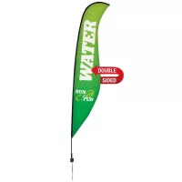 17' Premium Sabre Sail Sign Flag, 2-Sided, Ground Spike