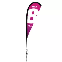 6' Premium Teardrop Sail Sign Flag, 1-Sided, Ground Spike