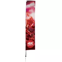 14.5' Streamline Rectangle Sail Sign Flag, 1-Sided, Spike