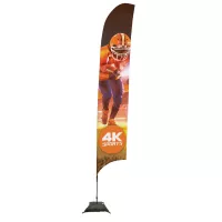 17' Streamline Razor Sail Sign Flag, 1-Sided, Scissor Base