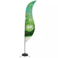 13' Streamline Sabre Sail Sign Flag, 1-Sided, Scissor Base