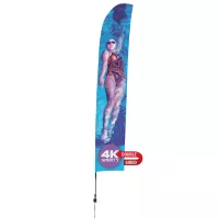 17' Streamline Blade Sail Sign Flag, 2-Sided, Ground Spike