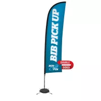 13' Premium Blade Sail Sign Flag, 2-Sided, Scissor Base