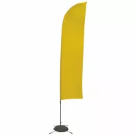 13' Solid-Color Blade Sail Sign Flag, 1-Sided, Scissor Base