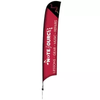 17' Elite Razor Nylon Sail Sign Flag, 1-Sided, Ground Spike