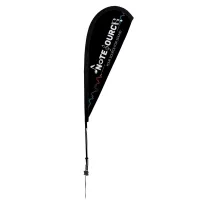 6' Elite Teardrop Nylon Sail Sign Flag, 1-Sided, Spike