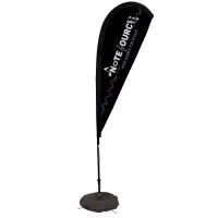 6' Elite Teardrop Nylon Sail Sign Flag, 1-Sided, Scissor