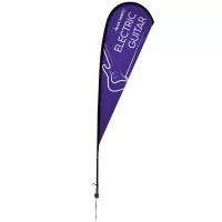 11.5' Elite Teardrop Nylon Sail Sign Flag, 1-Sided, Spike