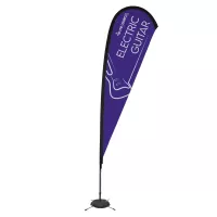 11.5' Elite Teardrop Nylon Sail Sign Flag, 1-Sided, Scissor