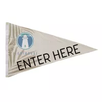 2.5' x 4' Polyester Pennant Flag Single-Sided