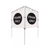 6'W x 5'H In-Ground Banner Hardware - V-Shape Banner