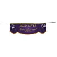 3' x 10' Parade Banner Scallop Bottom Kit w/Gold Fringe
