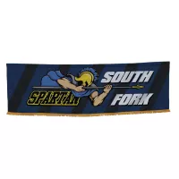 3' x 10' Parade Banner Straight Bottom w/Gold Fringe