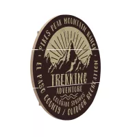 12" Round MDF Slatted Wood Print