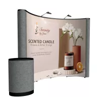 10' Curved ARISE Floor Display Kit (Mural with Fabric Ends)