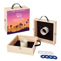 Washer Toss Game Single-Sided, 4 Royal & 4 White Washers