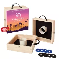 Washer Toss Game Double-Sided, 4 Black & 4 Royal Washers