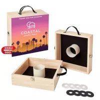 Washer Toss Game Double-Sided, 4 Black & 4 White Washers