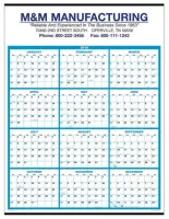 Single Sheet Wall Calendar - Full Year View 2021