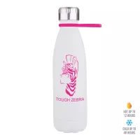 17 oz Stainless Steel Bottle with Silicone Strap