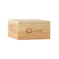 8" x 8" x 3.5" Large Square Wooden Box
