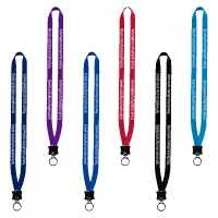 1/2" Smooth Nylon Lanyard with Plastic Clamshell & O-Ring