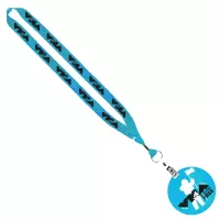 3/4" Sublimated Lanyard with 4" Round ID Badge