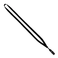 1/2" Cotton Lanyard with Metal Crimp & Bulldog Clip