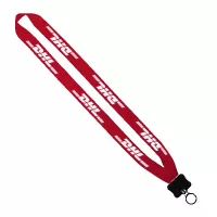 3/4" Polyester Lanyard with Plastic Clamshell and O-Ring