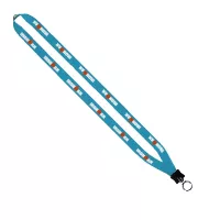 1/2" Dye-Sublimated Lanyard with Plastic Clamshell and Plastic O-Ring