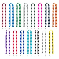 IMPORT Rush 1" Polyester 2-Ended Lanyard with Dual Sewn Silver Metal Split-Ring