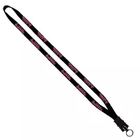 1/2" Cotton Lanyard with Plastic Snap-Buckle Release & O-Ring