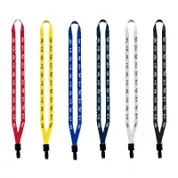 1/2" Polyester Lanyard with Non-Swivel Plastic Hook