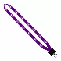 5/8" Tubular Lanyard with Plastic Clamshell & O-Ring