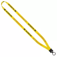 1/2" Dye-Sublimated Stretchy Elastic Lanyard with Plastic Clamshell and Plastic O-Ring