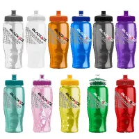 Rotation 27oz Transparent Contour Bottle w/Push-Pull Lid