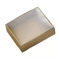 6" x 7" Cardboard Box with Clear Lid