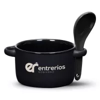 Merritt Soup Mug & Spoon - 12oz - Deep Etch