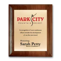 Screenprint Brass - Walnut Rolled Edge